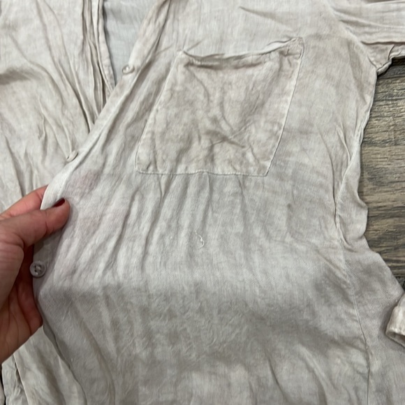 Cloth & Stone Dusty Beige / Mauve Button long Sleeve shirt - Picture 2 of 8